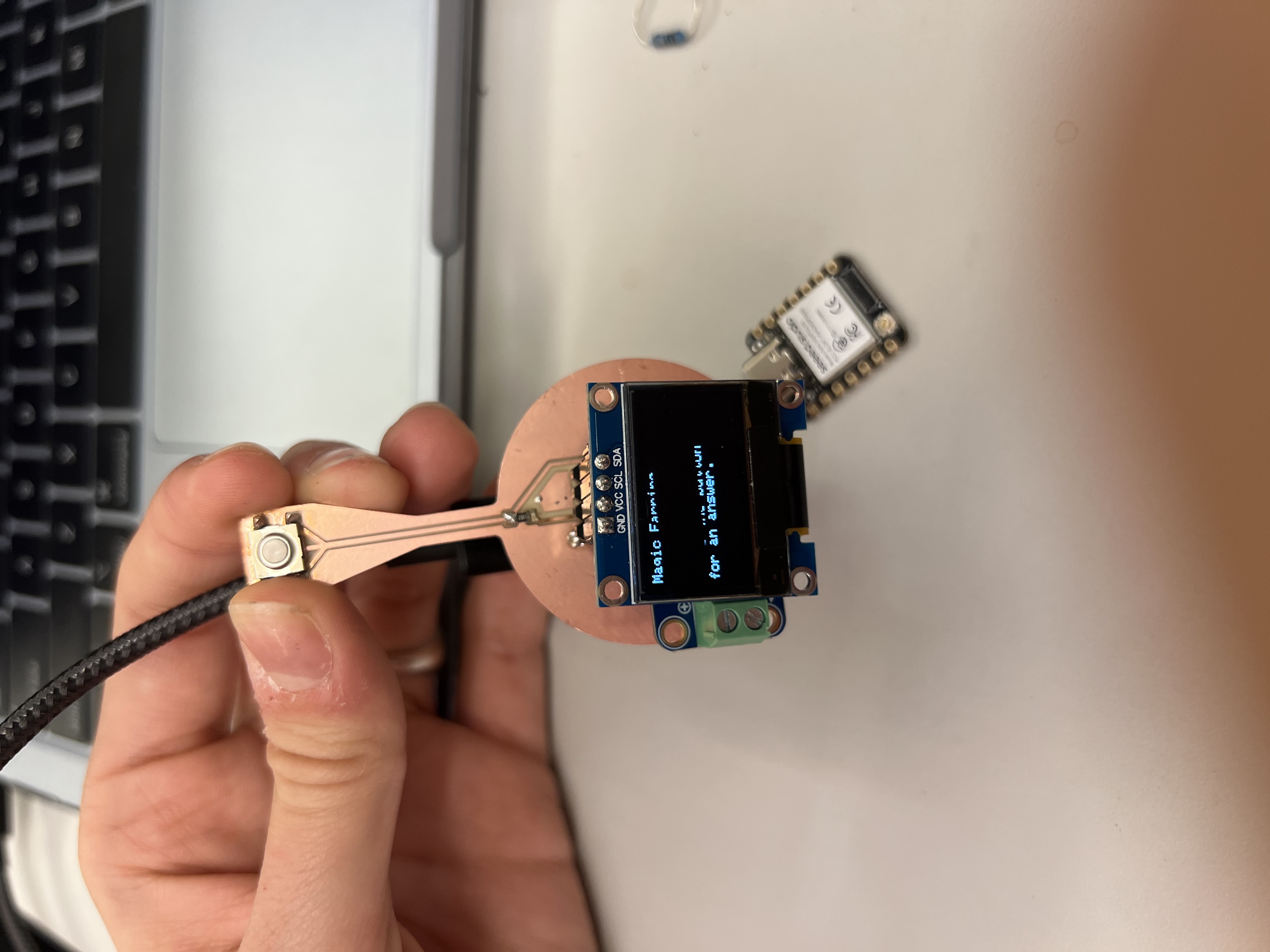 Magic earring prototype in action